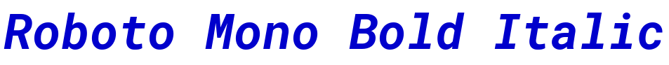 Roboto Mono Bold Italic الخط